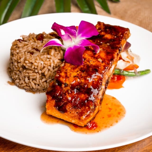 Jerk Salmon Dinner.