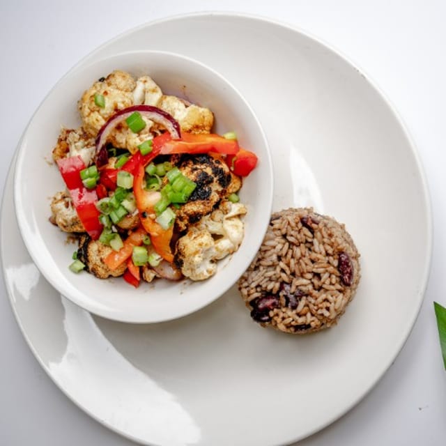 Jerk Cauliflower Dinner.