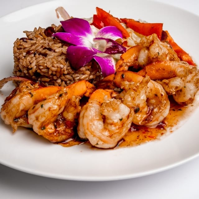 Jerk Shrimp Dinner.